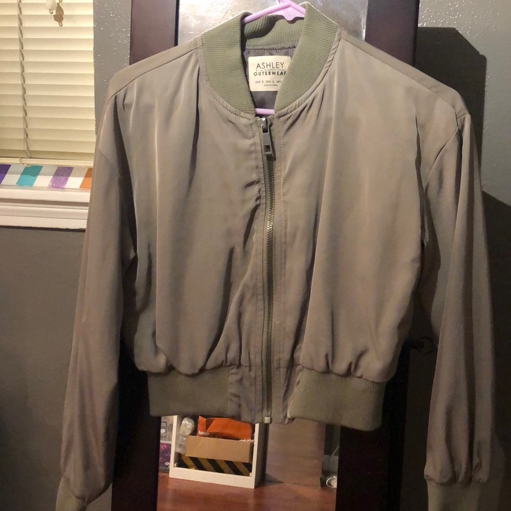 Green bomber jacket